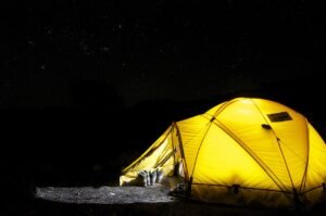 tent, camp, night, camping, stars, stargazing, illuminated, expedition, dome tent, yellow tent, tent, tent, camping, camping, camping, camping, camping